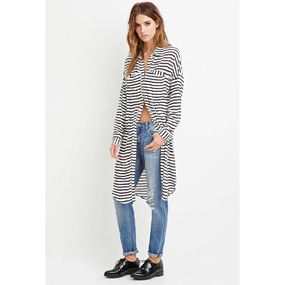 Forever 21 Striped Shirt Dress